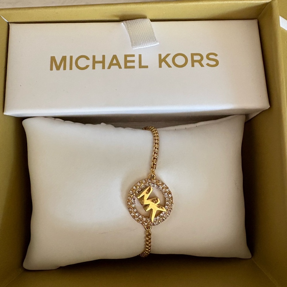 Michael Kors Gold and Crystal Bracelet